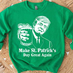 Donald Trump Make St Patrick's Day Great Again, St Patrick's Day Shirt, St. Patrick's Day Sweater, Irish Shirt 681867 - GOP