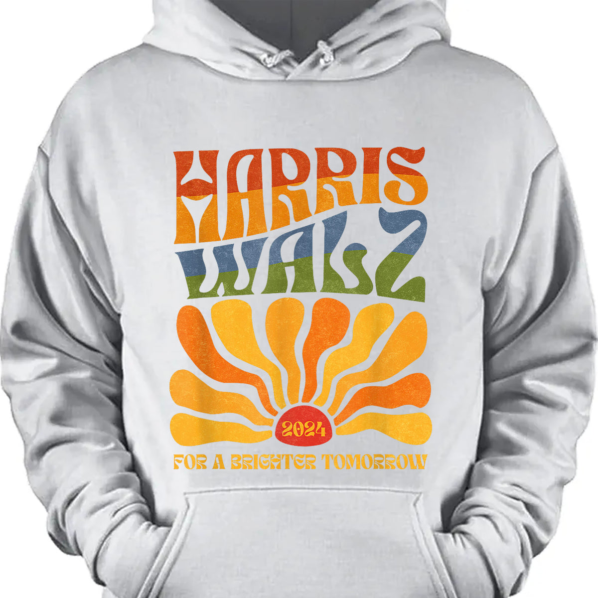 Harris Walz 2024 For A Brighter Tomorrow Boho Aesthetic | Kamala Harris 2024 Shirt | Democrat Shirt Dark T1419 - KH2