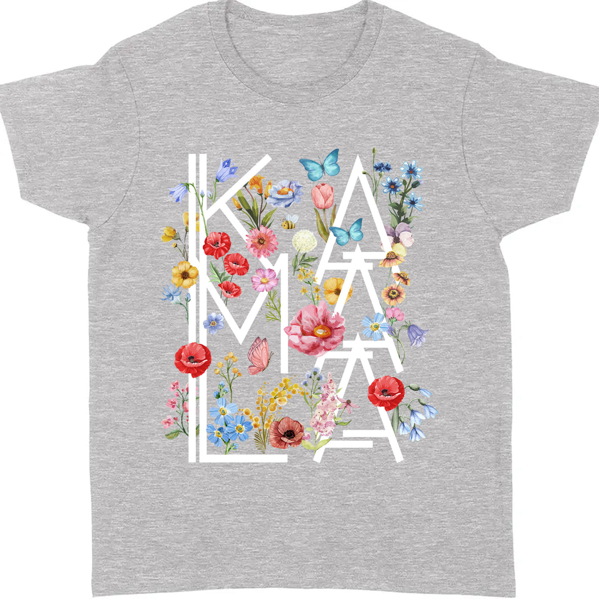 Florals Kamala Shirt | Kamala Harris 2024 Shirt | Democrat Shirt Dark T1512 - KH2