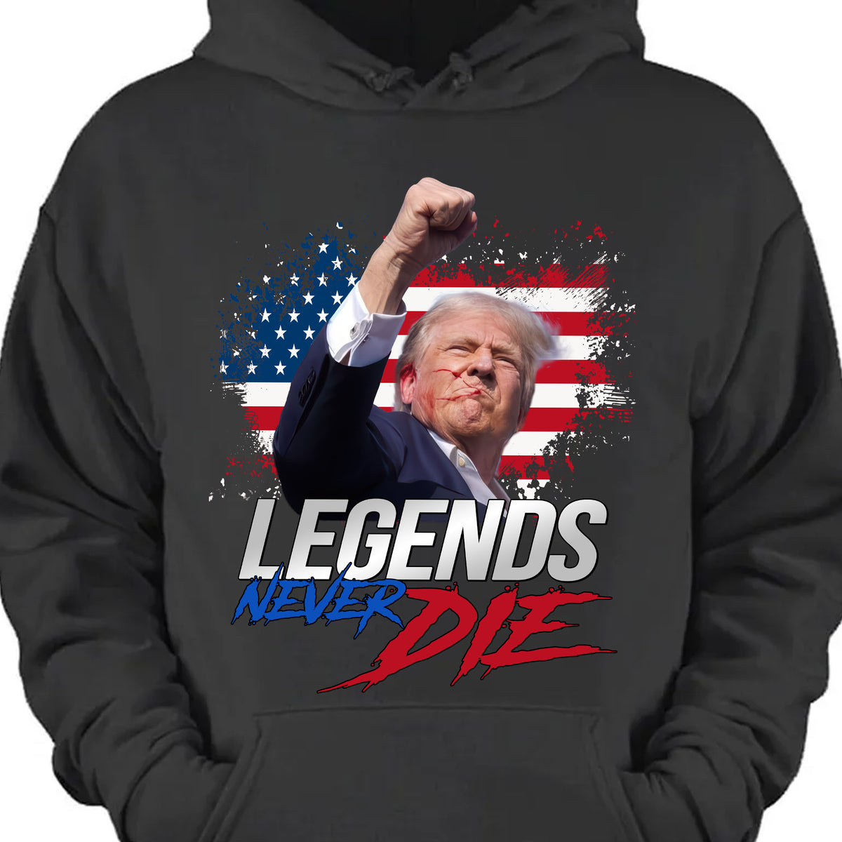 Trump Legends Never Die | Trump Fight 2024 Shirt Pennsylvania Rally | Shirt Dark C1116 - GOP