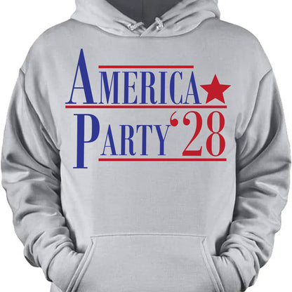 America Party 2028 Shirt | Elon Musk New Anti Trump Anti MAGA Anti Democrat Shirt | Political Funny Satire USA T-Shirt 682584