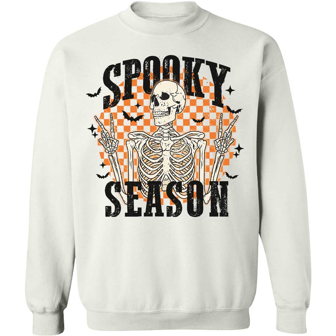 Spooky Season Retro Skull Smiley Face Halloween Shirt, Trendy Halloween Shirt 776V2