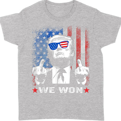 Trump We Won , Trump Won, Funny Trump Shirt, Trump 47th President Shirt Dark T1747 - GOP
