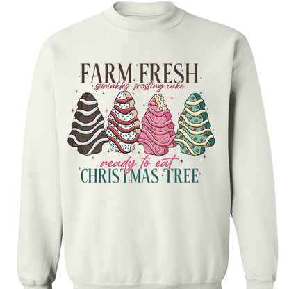 Farm Fresh Christmas Tree Shirt, Merry Christmas Sweater, Cute Xmas Holiday Sweatshirt T1655