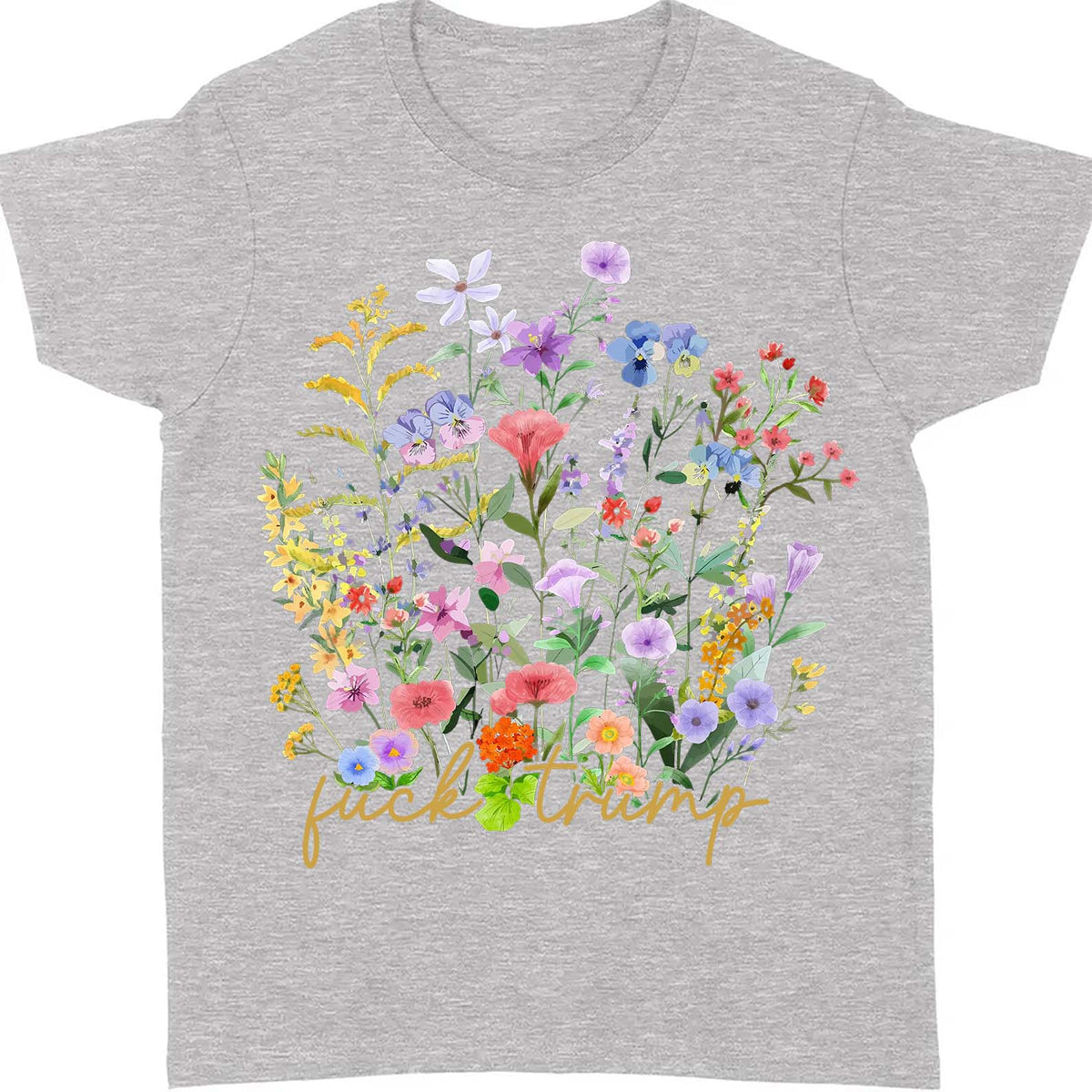 Subtle Fuck Trump Shirt - Ditsy Floral 8647 Anti Trump Tee, Democrat & Anti Republican Parody Shirt 682195