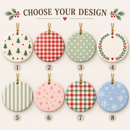 Custom Photo First Christmas Ceramic Ornament, Personalized Christmas Keepsake Gift For Family 686377 WFD