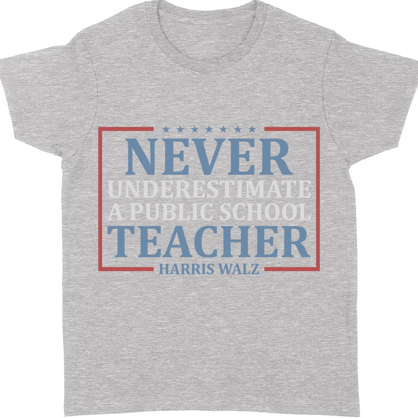 Never Underestimate A Public School Teacher Shirt | Kamala Harris 2024 Shirt | Democrat Shirt Dark T1545 - KH2