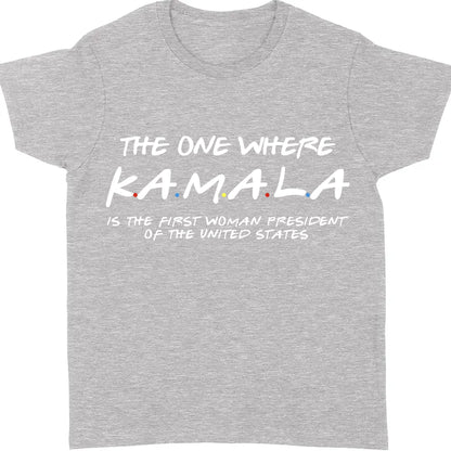 Kamala The First Women President Shirt | Kamala Harris 2024 Shirt | Democrat Shirt Dark T1527 - KH2