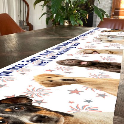 Personalized Every Snack You Make Table Runner | Custom Dog Photo | Patriotic 4th Of July Table Runner For Kitchen 682342