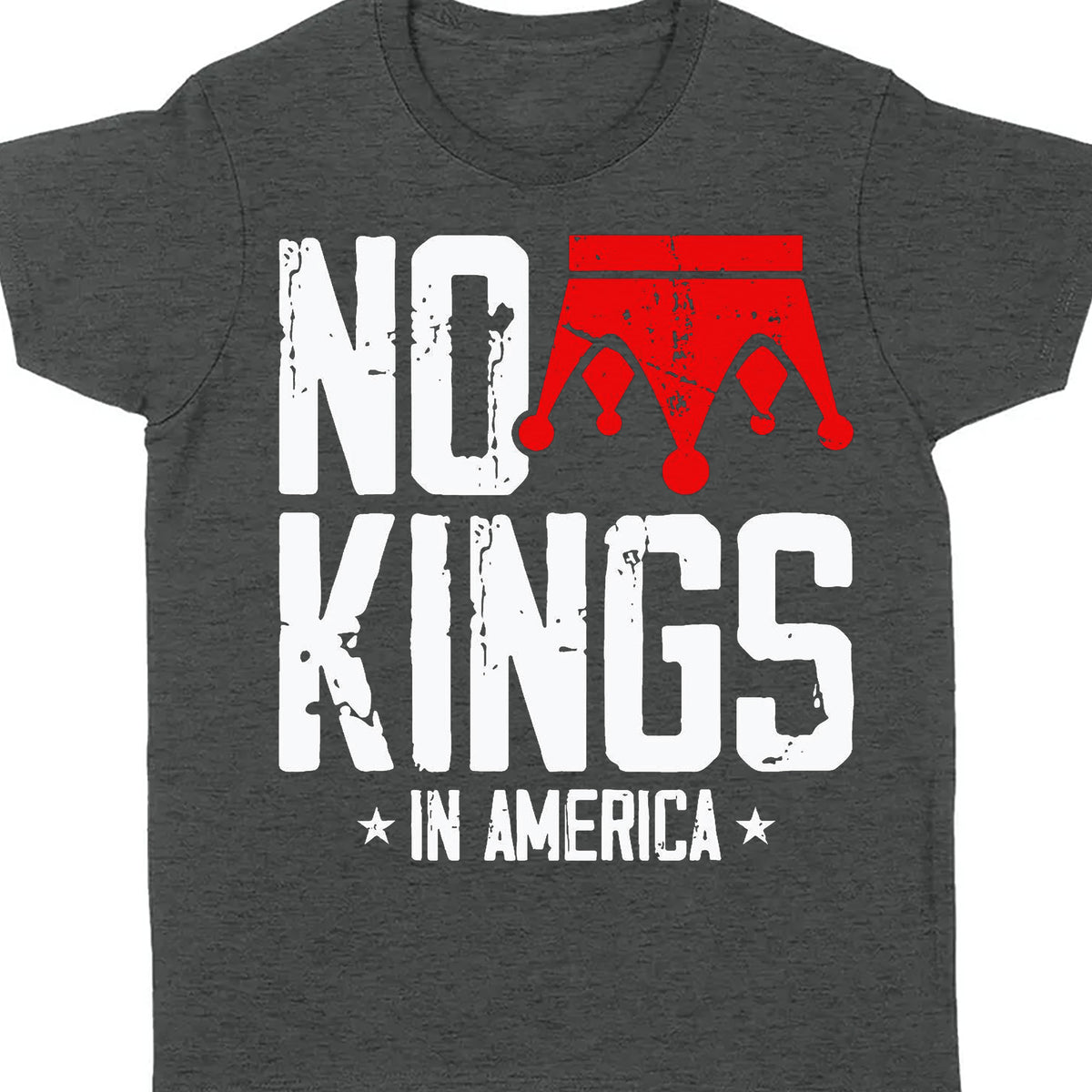 No King in America Shirt, Vintage Patriotic Tee, Anti Trump Anti MAGA Dark Shirt 682474
