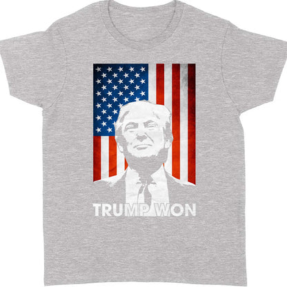 Trump Won 2024, Trump Winning Election Shirt, Trump 47th President Shirt Dark T1712 - GOP