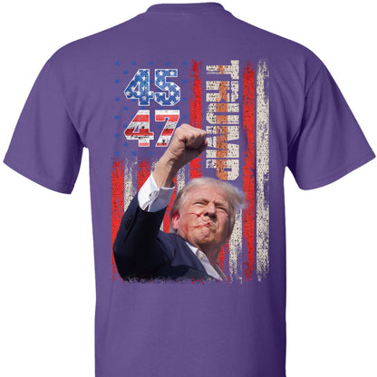 Trump Fight 45 47 Shirt | Political 2024 Shirt | Trump Supporters Backside Shirt Dark T1220 - GOP