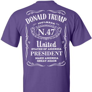 USA President 47 MAGA Shirt | Trump 2024 Shirt | Trump Supporter Backside Shirt Dark T1573 - GOP