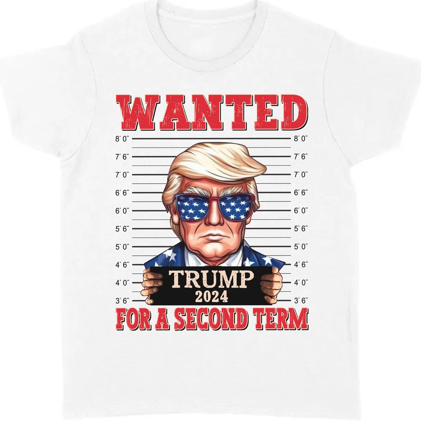 Wanted Trump For A Second Term Shirt | Trump 2024 Shirt | Trump Supporters Tee | Donald Trump Shirt Bright C1083 - GOP