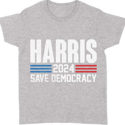 Harris Save Democracy Shirt | Kamala Harris 2024 Shirt | Democrat Shirt Dark T1261 - KH2