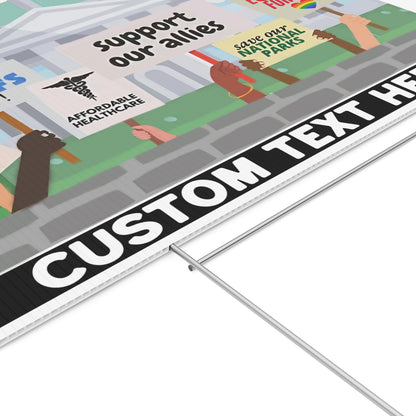 We Will Never Stop Fighting Yard Sign – Personalized 8647 Anti Trump Protest Lawn Sign, Custom Resist MAGA Political Display For Democrats 682220