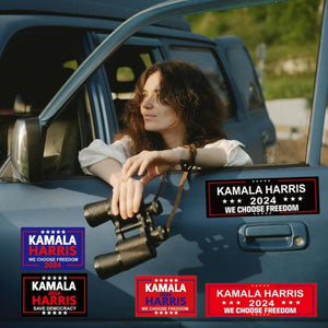 10 Pack Kamala Harris for President 2024 Car Bumper Stickers - Includes 4X6 and 3X9 Inch Waterproof Decals