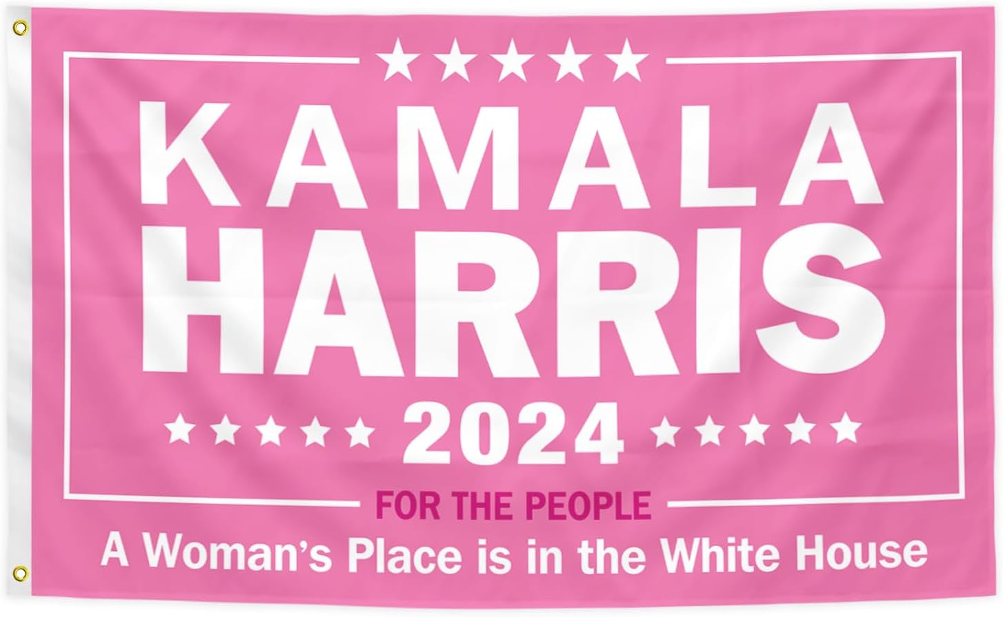 Kamala Harris 2024 Flag 3X5 Ft Harris for President Flags with Brass Grommets for Indoor Outdoor, Harris Flags with Vivid Color for Garden,Lawn,Yard Home Decor. (Pink)