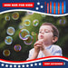 32Pcs 4Th of July Mini Bubble Wands Patriotic Red White Blue Bubbles for Kids, Independence Day Party Favors Patriotic Decorations