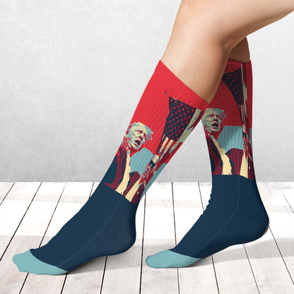 Trump Rally Socks, Trump Fight Socks, Trump Assassination Attempt Socks, Gift For Trump Supporters 681806 - GOP