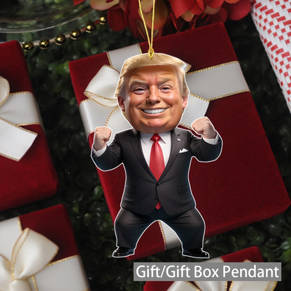 Contemporary 2D Strongman Acrylic Pendant - Multifunctional Hanging Decor for Car & Christmas Tree, Seasonal Ornament for Easter, Christmas, Halloween - Universal Gift without Electricity, Pack of 1 - HT02