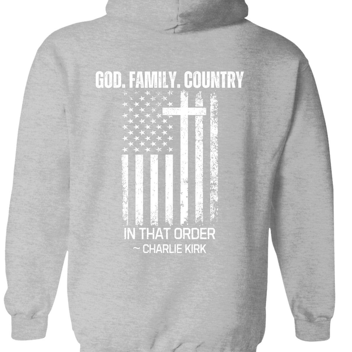 God Family Country Charlie Kirk Shirt | Justice Charlie Kirk Memorial Backside Shirt 683003