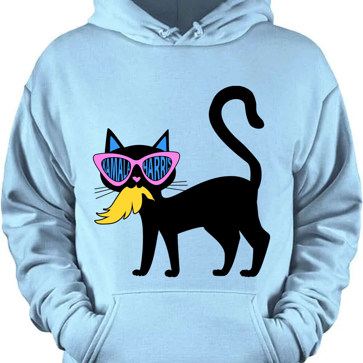 Kamala Harris Cat Eating Trump Hair Shirt | Kamala Harris 2024 Shirt | Democrat Shirt Bright T1584 - KH2