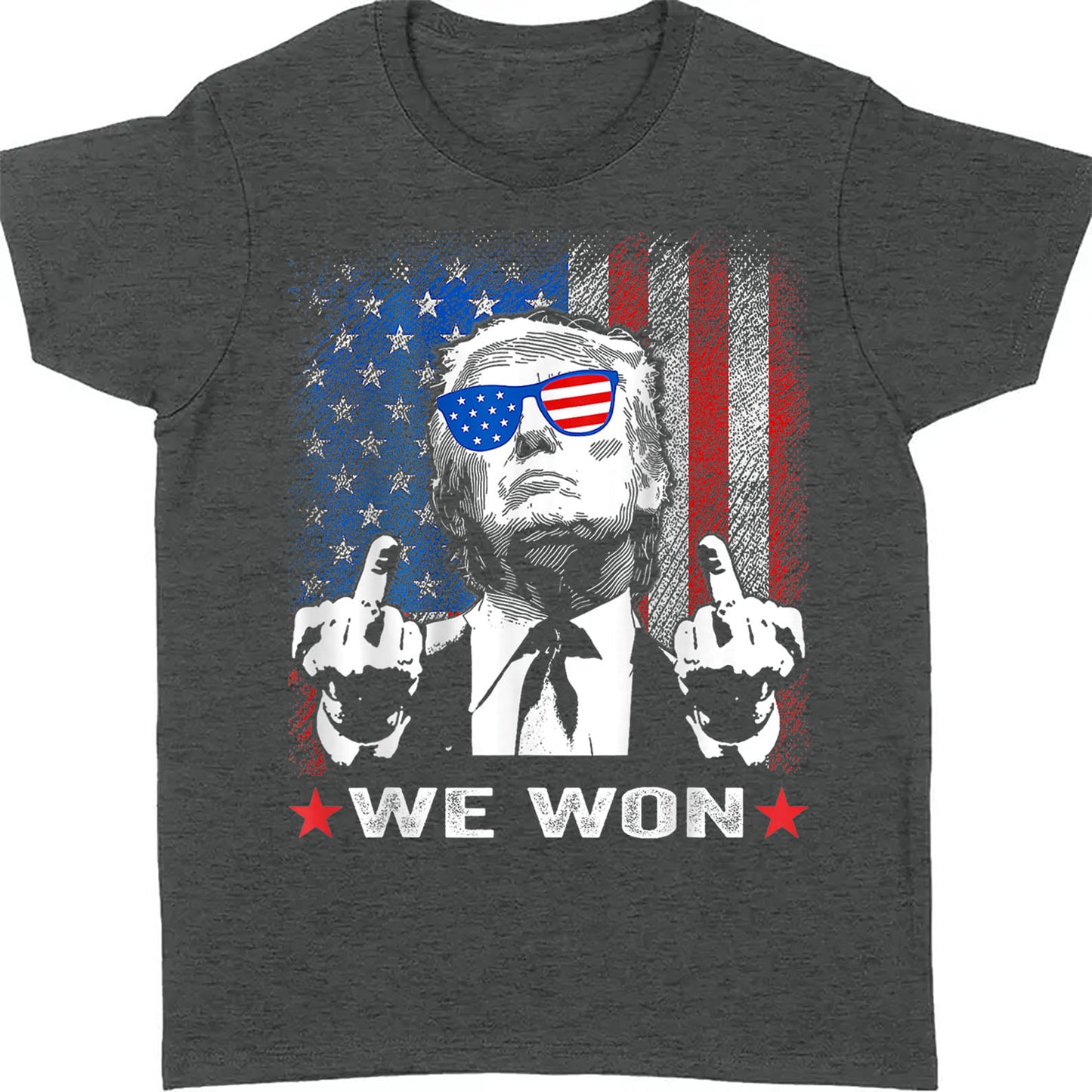 Trump We Won , Trump Won, Funny Trump Shirt, Trump 47th President Shirt Dark T1747 - GOP