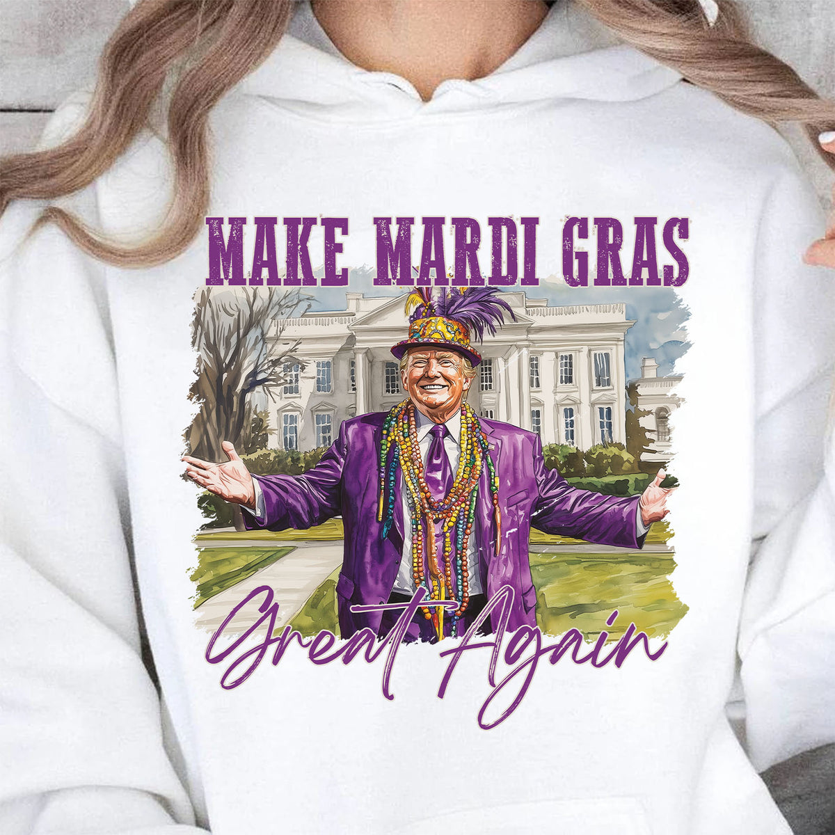 Trump Mardi Gras Shirt, Make Mardi Gras Great Again, Funny Trump Mardi Gras Sweatshirt 682008 - GOP