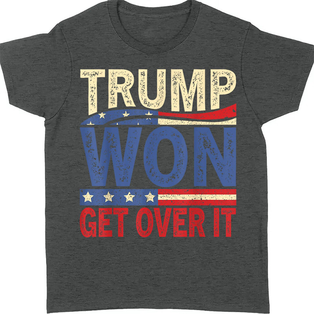 Trump Won Again Get Over It Shirt, Trump 2024 Shirt, Trump 47th President Shirt Dark T1718 - GOP