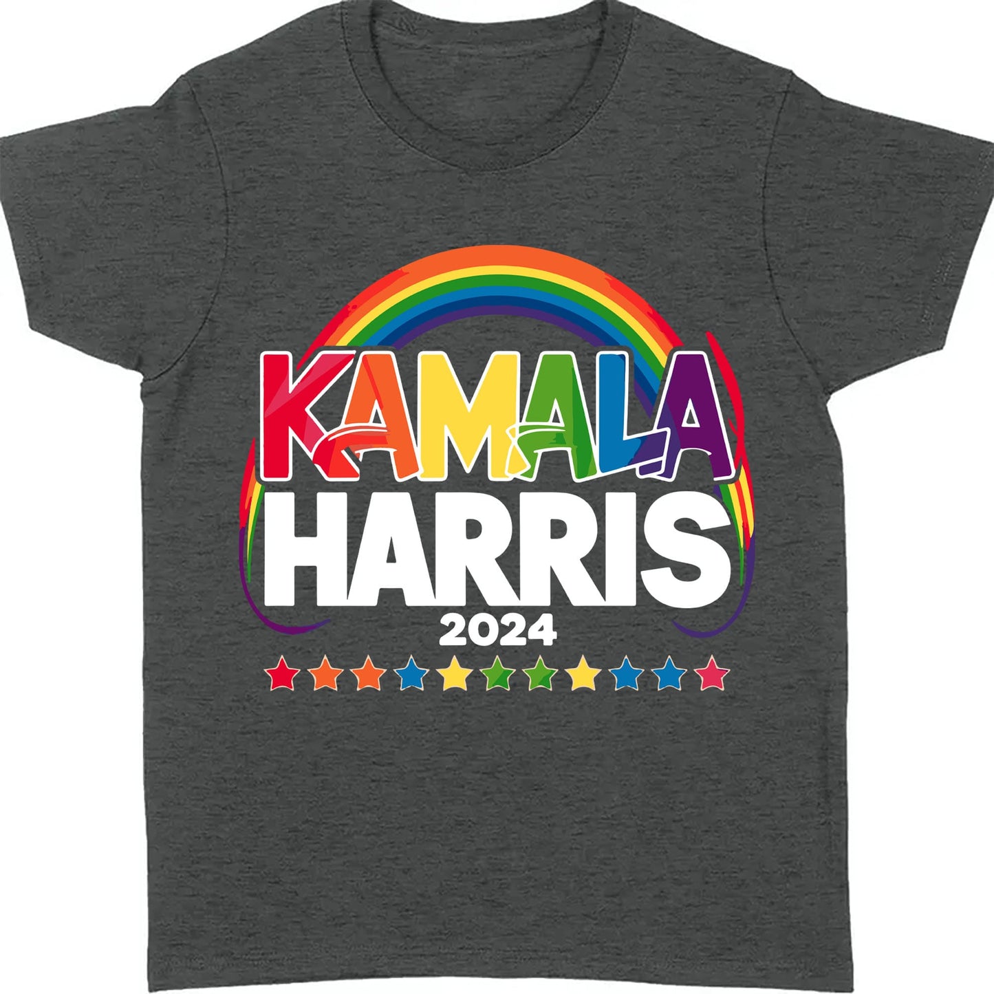 Rainbow Kamala Harris Shirt | Kamala Harris 2024 Shirt | Democrat Shirt Dark T1450 - KH2