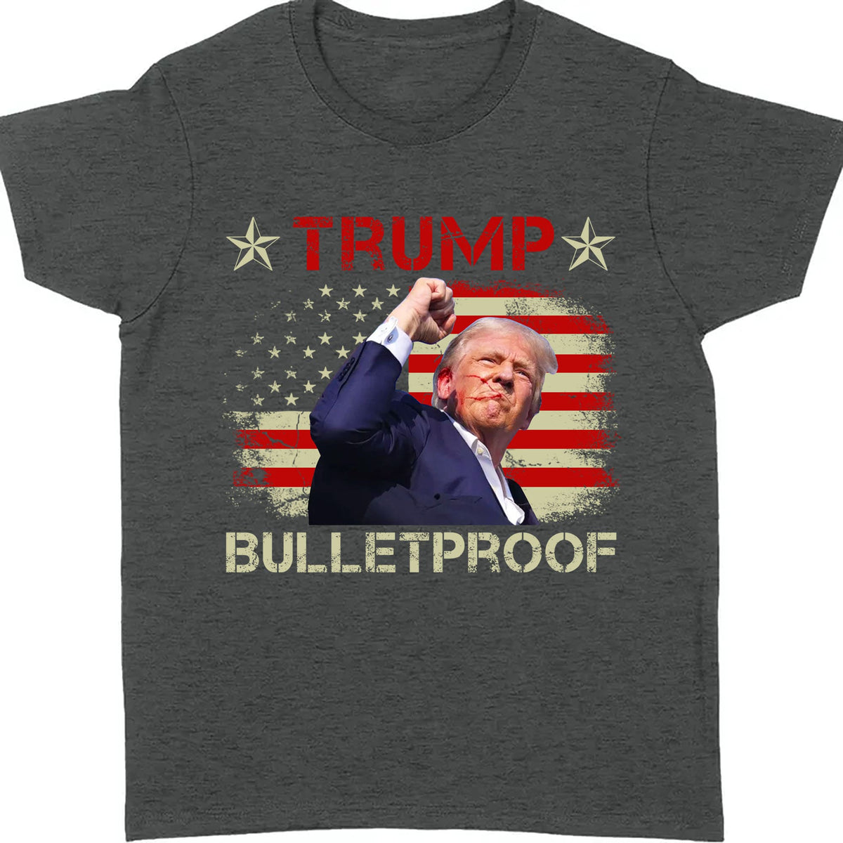 Bullet Proof | Trump Fight 2024 Shirt Pennsylvania Rally | Donald Trump Shirt Dark T1151 - GOP