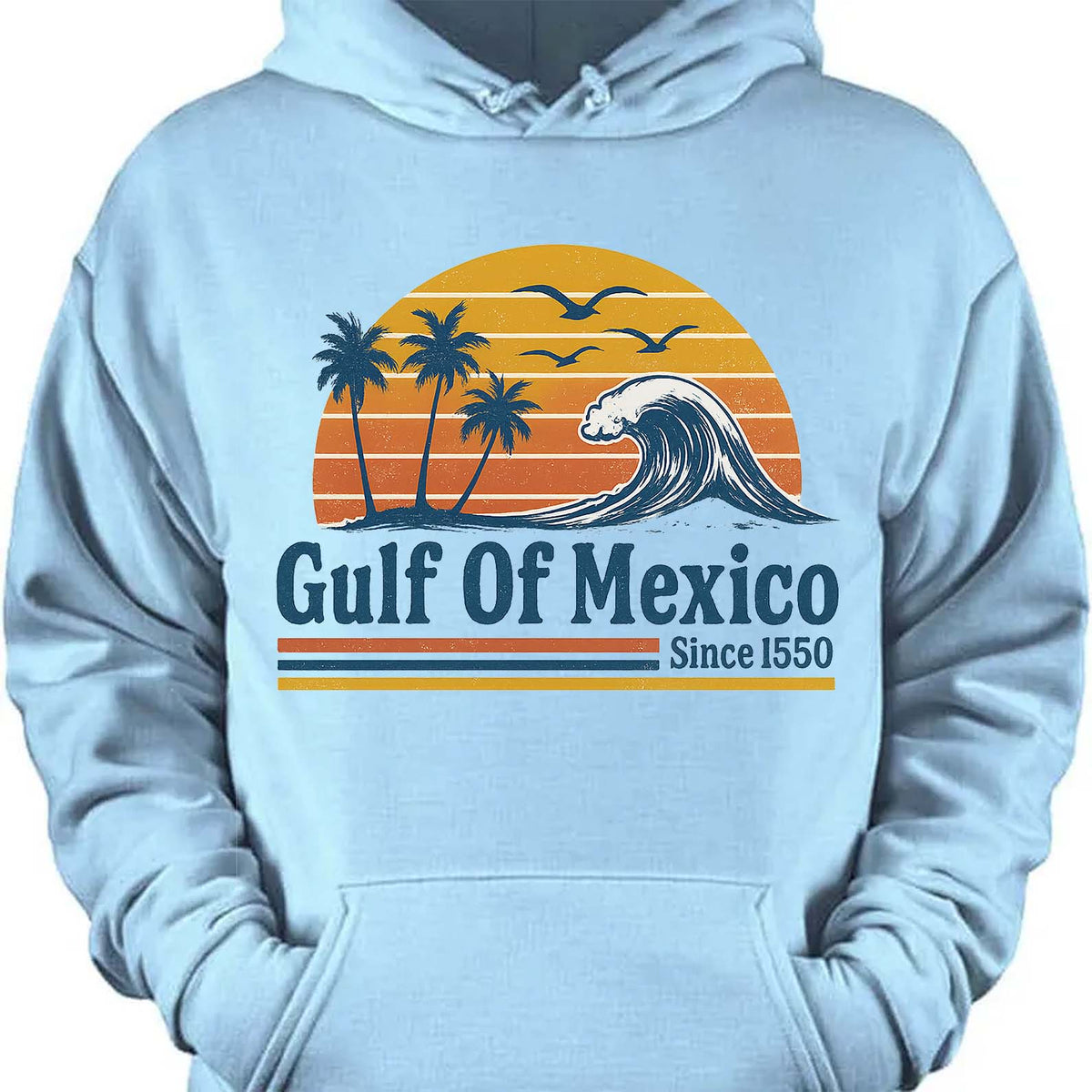 Retro Sunset Gulf Of Mexico Since 1550 Shirt, Mexico Beach Shirt, Anti Gulf Of America Shirt, Political Tee, 8647 Anti Trump 682172