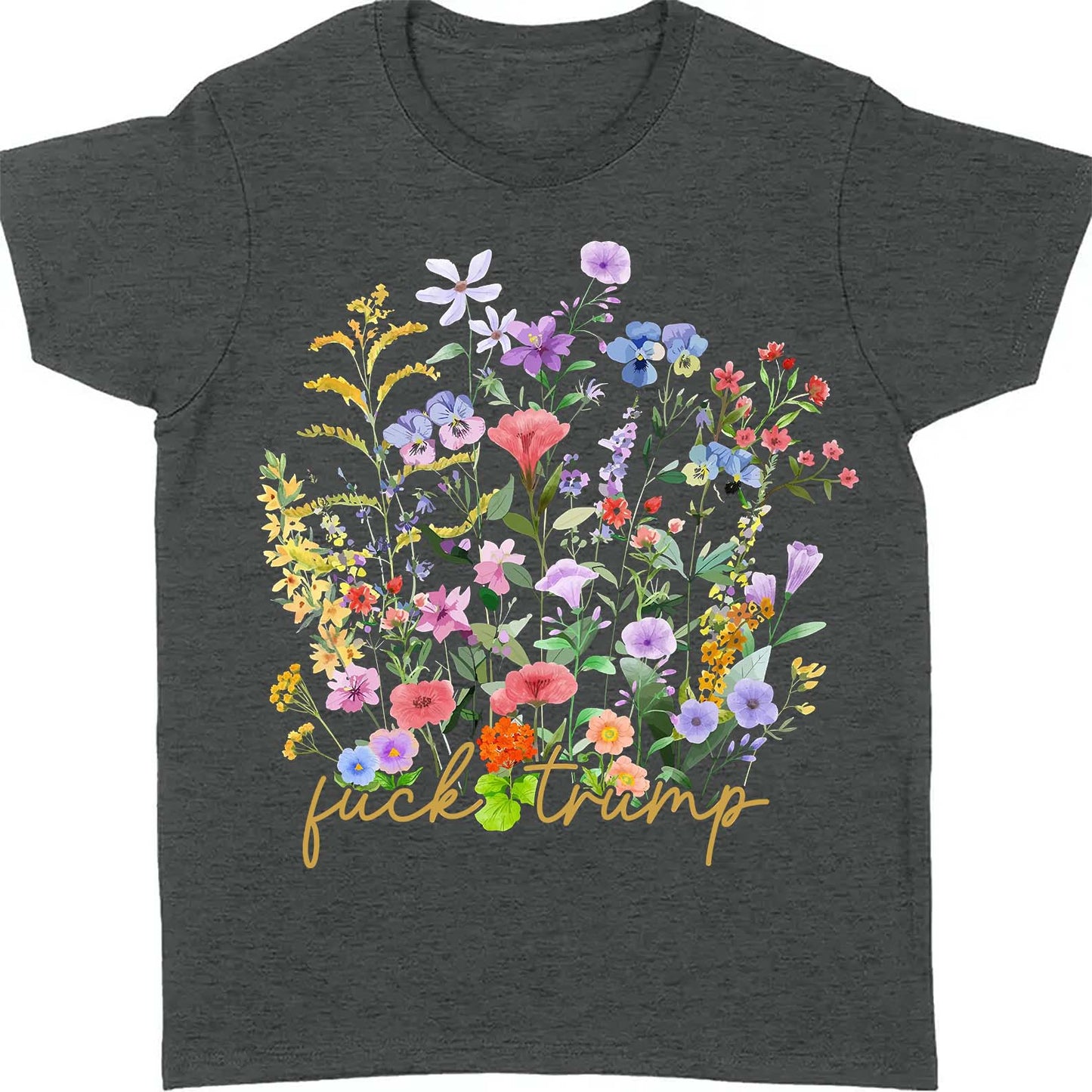 Subtle Fuck Trump Shirt - Ditsy Floral 8647 Anti Trump Tee, Democrat & Anti Republican Parody Shirt 682195