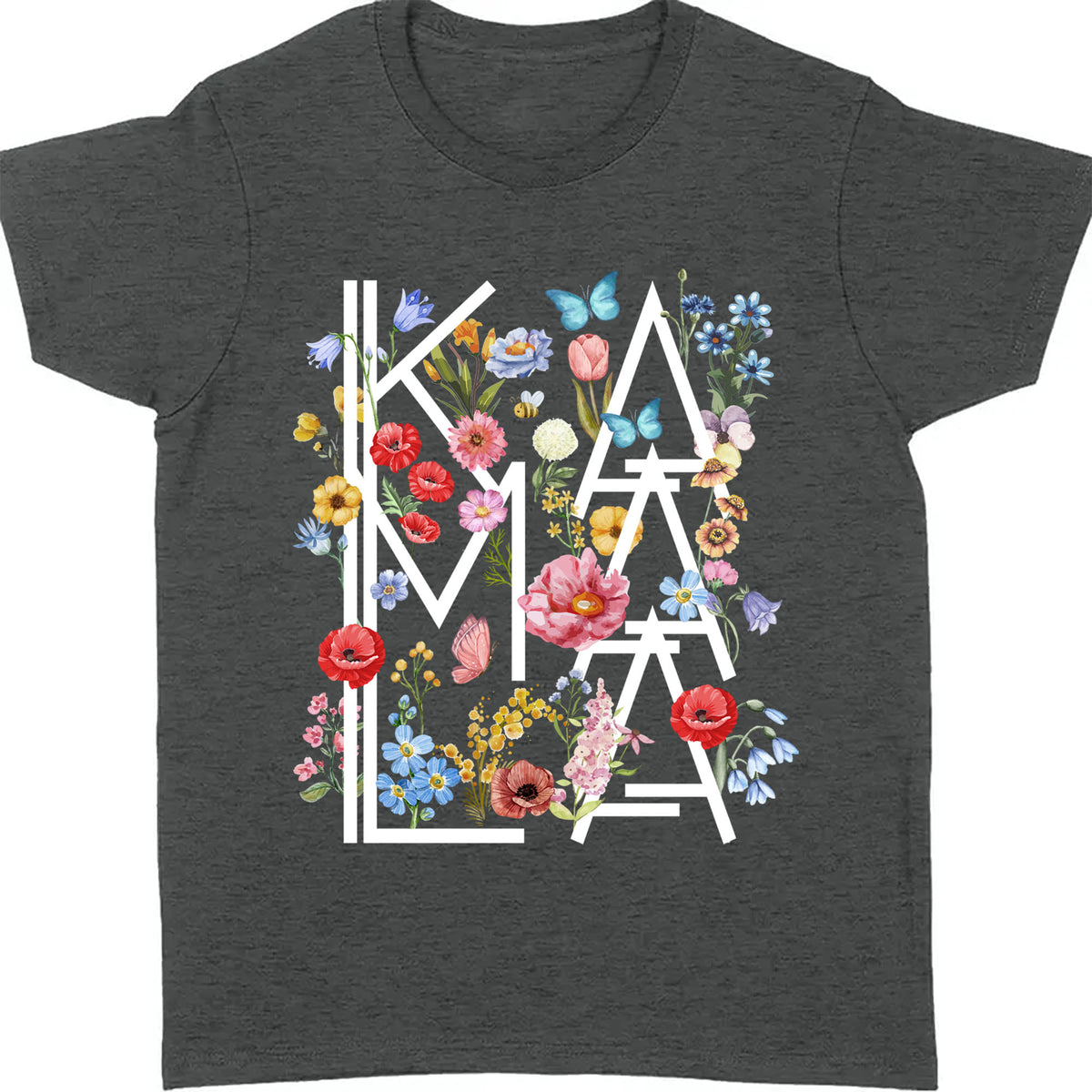 Florals Kamala Shirt | Kamala Harris 2024 Shirt | Democrat Shirt Dark T1512 - KH2