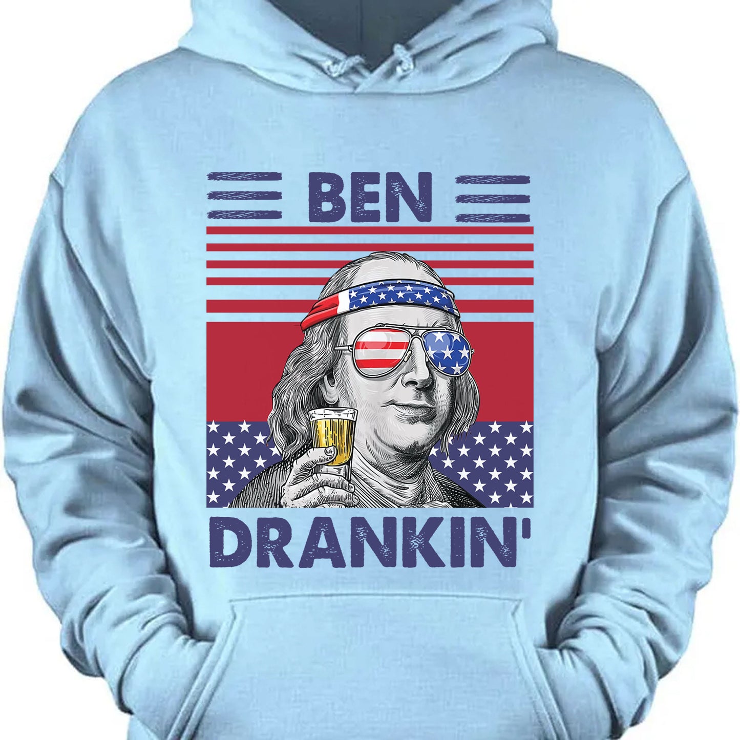 Ben Drankin Funny 4th Of July Drinking Shirt Bright T1191