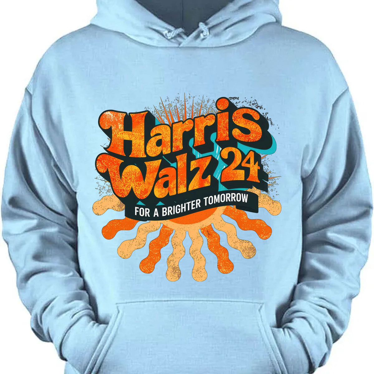 Harris Walz Retro For A Brighter Tomorrow Shirt | Kamala Harris 2024 Shirt | Democrat Shirt Bright T1439 - KH2