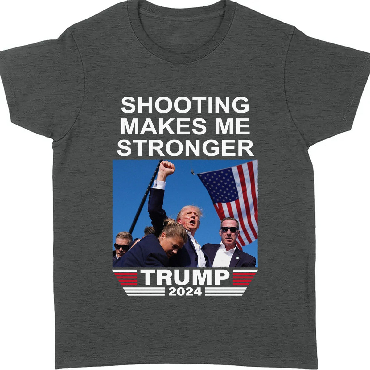 Shooting Makes Me Stronger | Trump Fight 2024 Shirt Pennsylvania Rally | Donald Trump Shirt Dark T1122 - GOP