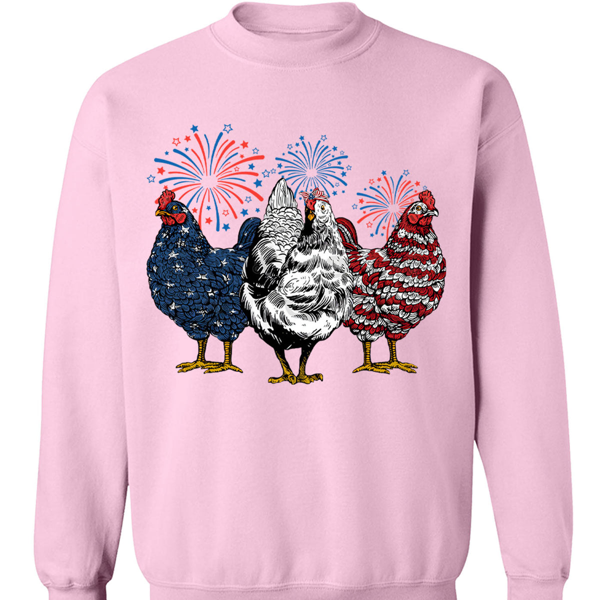 Patriotic USA Chicken Unisex Shirt | Independence Day Shirt | Retro American 4th Of July Shirt Bright C1068