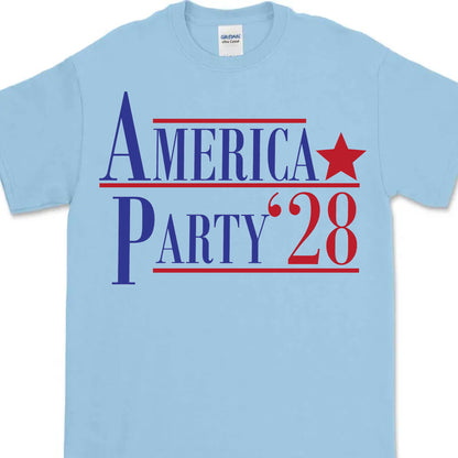 America Party 2028 Shirt | Elon Musk New Anti Trump Anti MAGA Anti Democrat Shirt | Political Funny Satire USA T-Shirt 682584