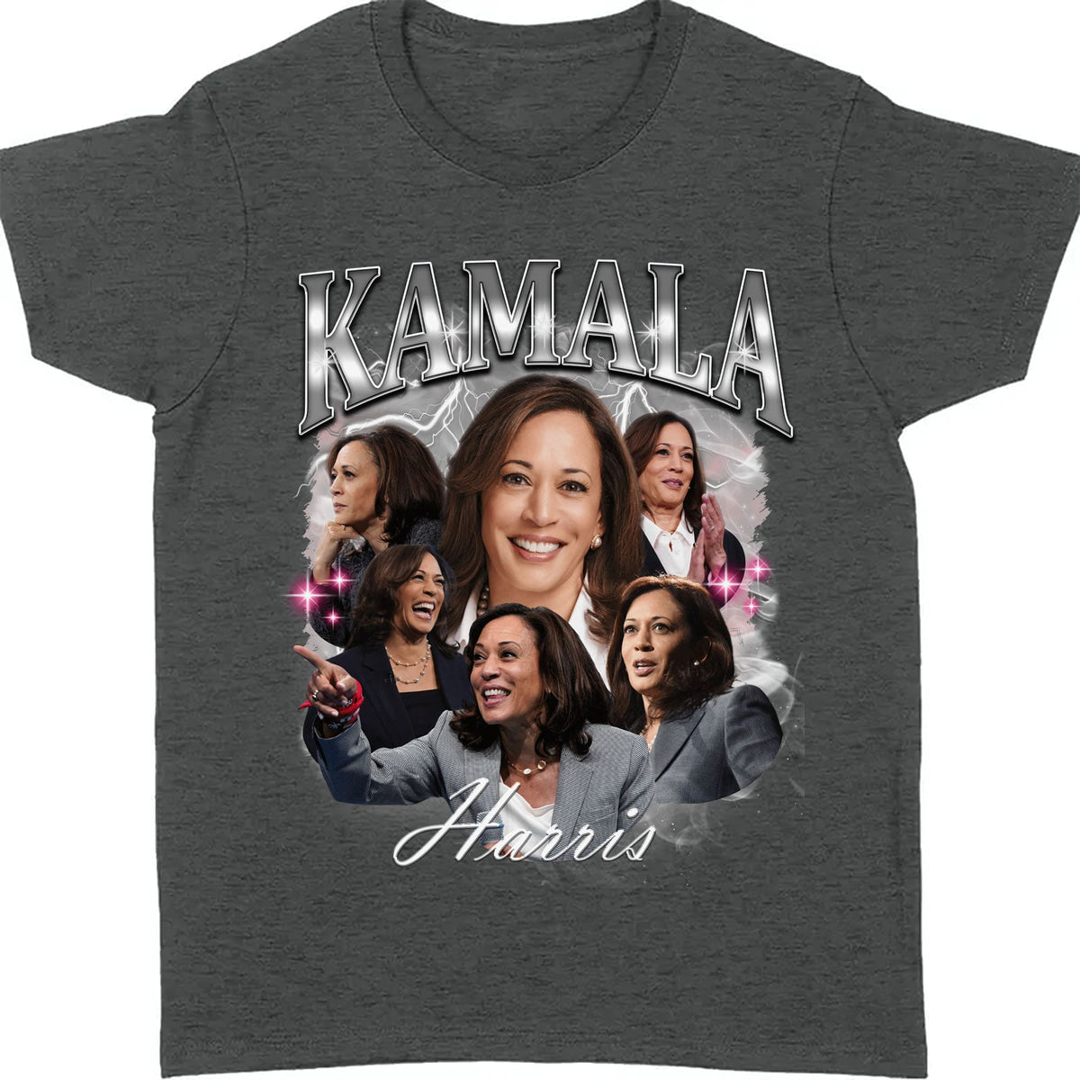Kamala Harris 2024 Bootleg Shirt, Kamala Harris Vintage Photo Shirt, Kamala Harris Retro 90s Shirt, Kamala Harris 2024 Shirt, Democrat Shirt Dark T1371 - KH2