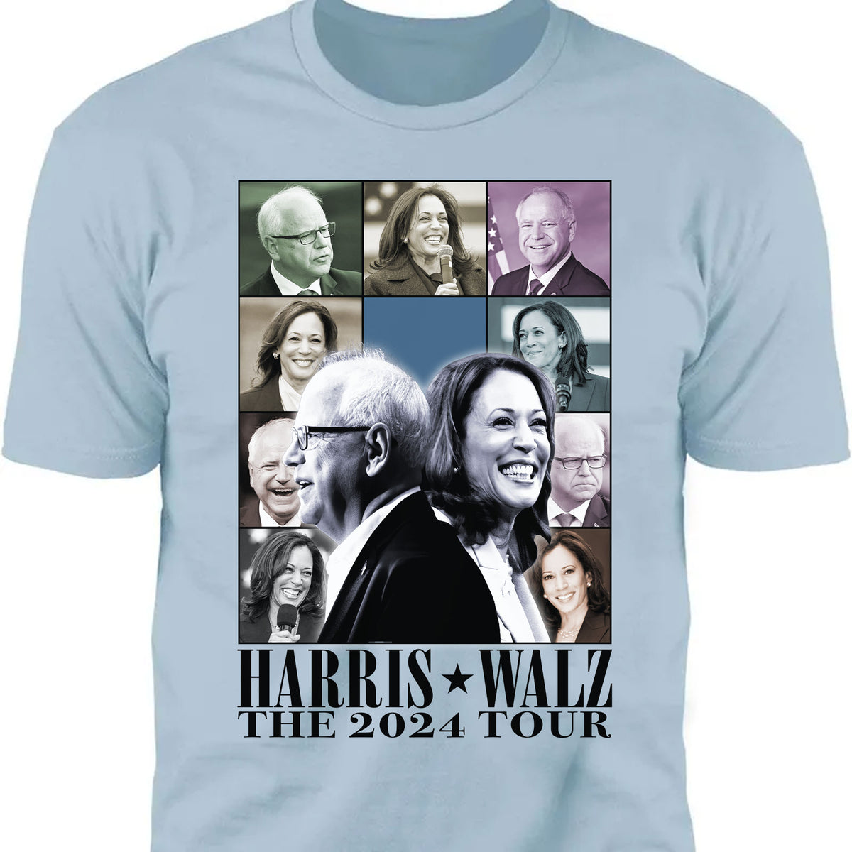 Harris Walz The Eras Tour Shirt | Kamala Harris 2024 Shirt | Tim Walz 2024 Shirt | Democrat Shirt Bright C1462 - KH2