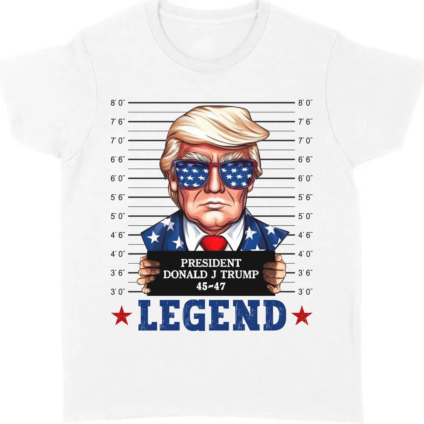 Trump Mugshot Legend Shirt | Trump 2024 Shirt | Trump Supporters Tee | Donald Trump Shirt Bright C1077 - GOP
