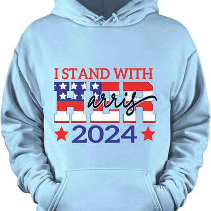I Stand With Her Shirt | Kamala Harris 2024 Shirt | Democrat Shirt Bright T1260 - KH2