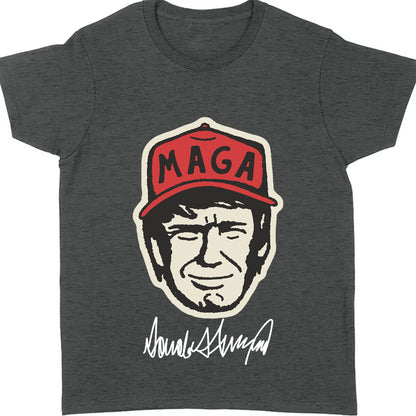 Trump MAGA Hat Cartoon Shirt | Trump 2024 Shirt | Trump Supporter Shirt Dark T1588 - GOP