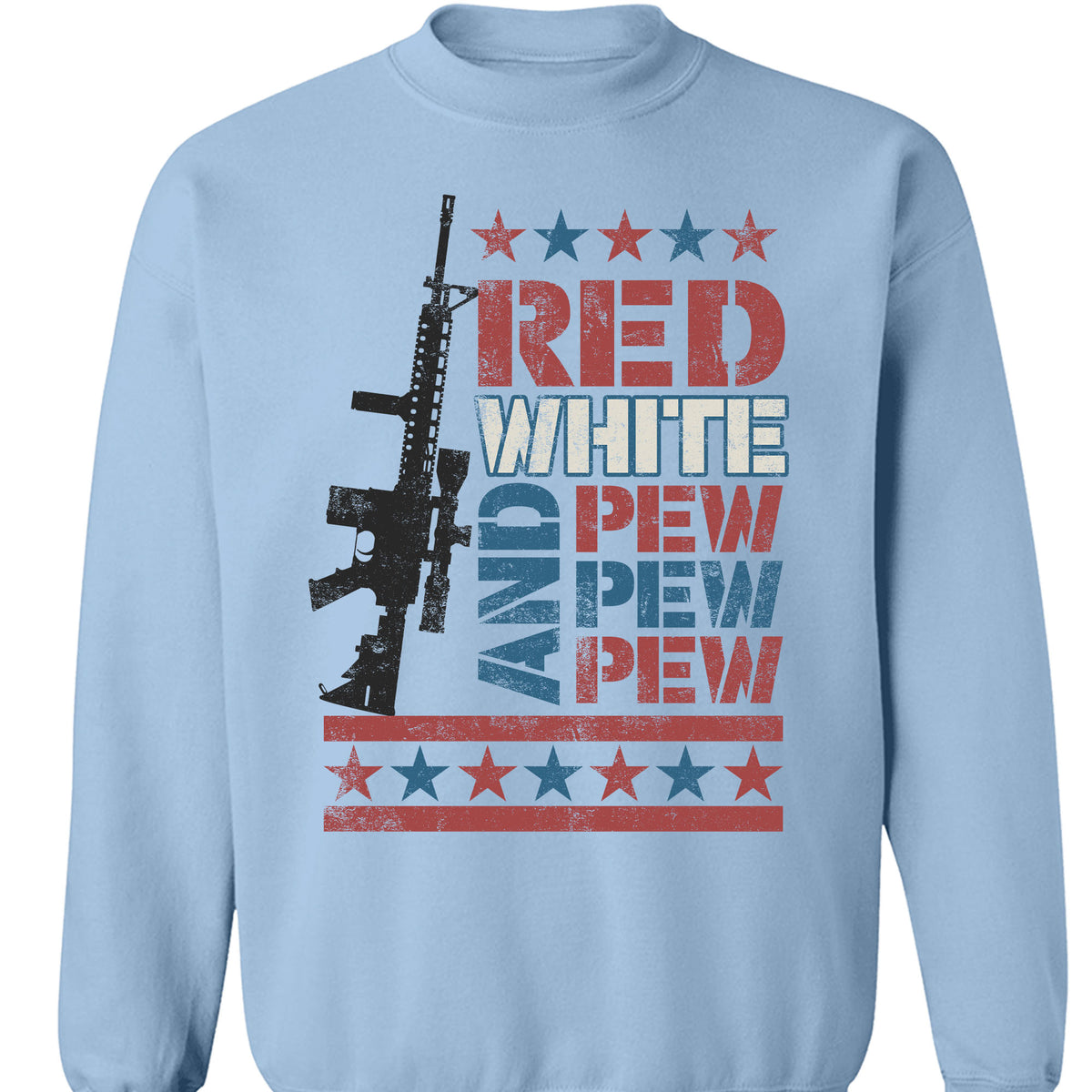 Red White and Pew Pew Pew Unisex Shirt | 4th of July Shirt | Retro America Patriotic Shirt Bright C1055