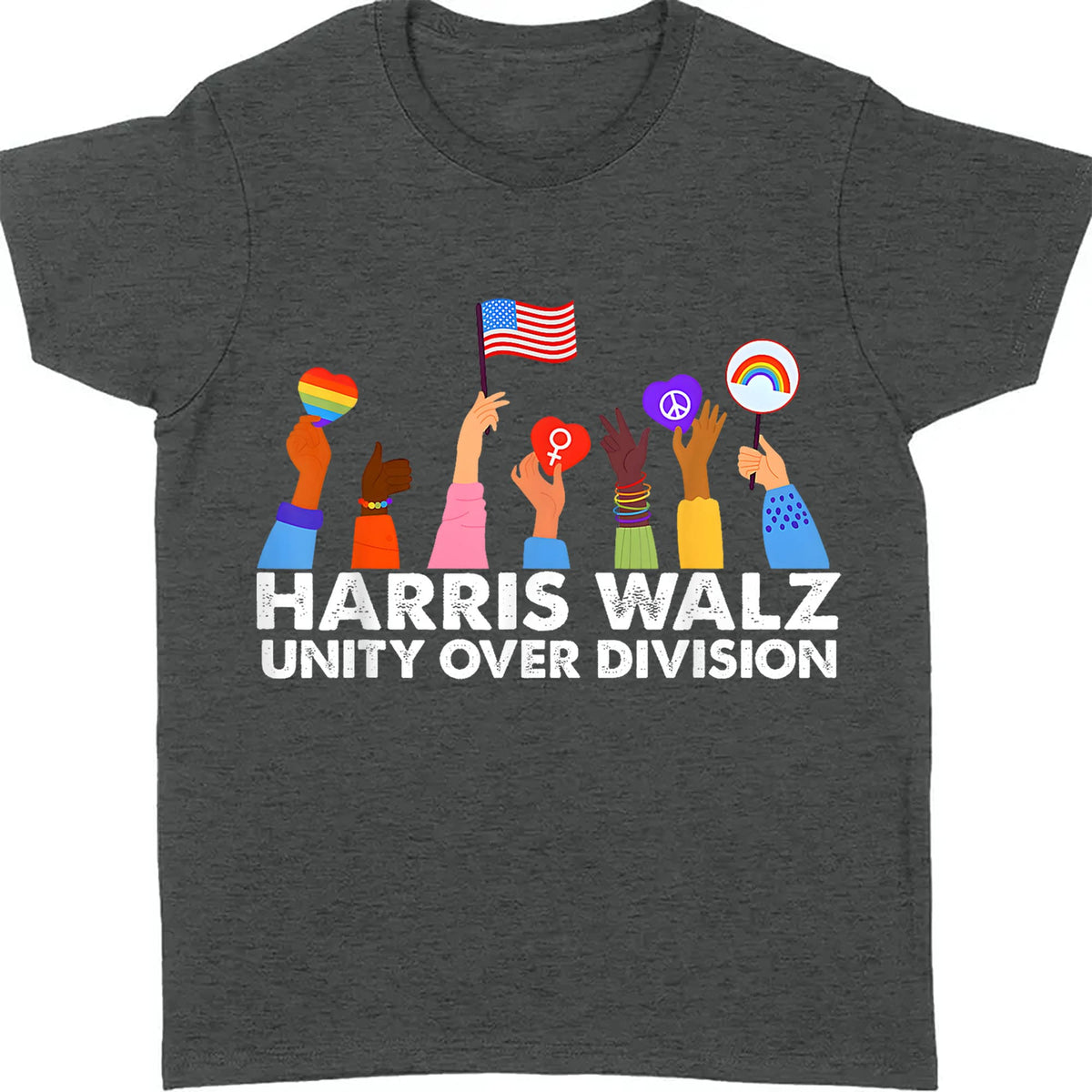 Harris Walz Unity Over Division Shirt | Kamala Harris 2024 Shirt | Democrat Shirt Dark T1409 - KH2