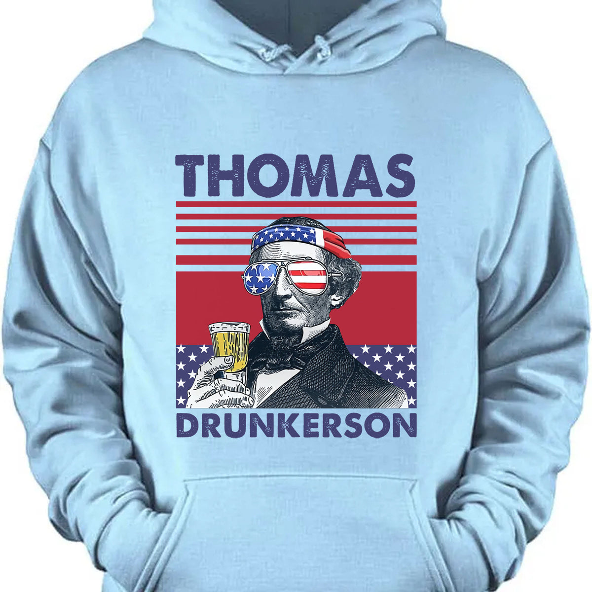 Thomas Drunkerson Funny 4th Of July Drinking Shirt Bright T1187