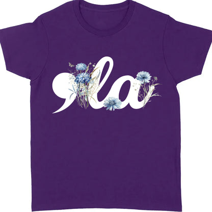 Floral Comma La Shirt | Kamala Harris Shirt | Democrat Shirt Dark T1582 - KH2