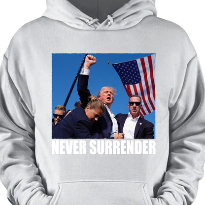 Trump Never Surrender | Trump Fight 2024 Shirt Pennsylvania Rally | Shirt Dark C1121 - GOP